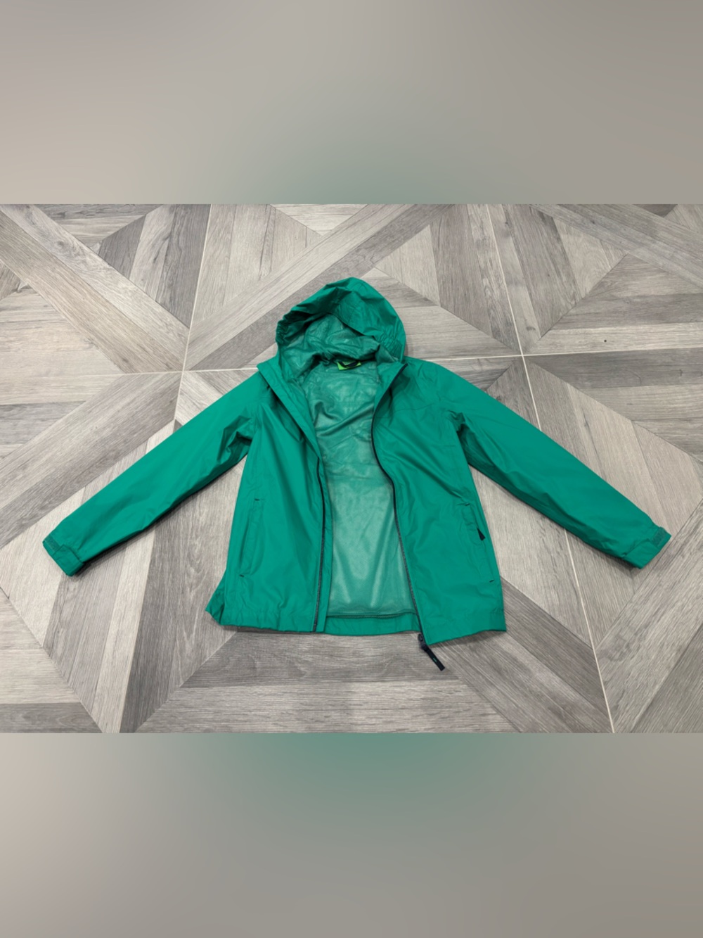 Mountain Warehouse Kids Green Hooded Lightweight Rain Jacket, 11-12 YRS